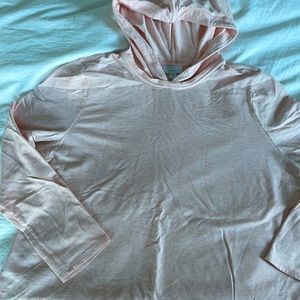 J Jill tunic hoodie pale pink xl